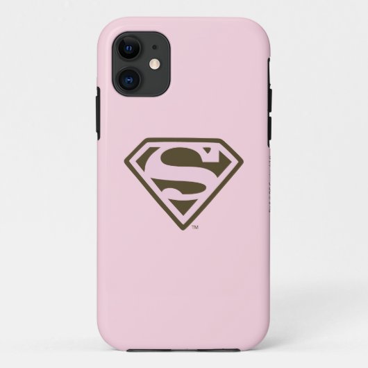 Supergirl roze en bruin Logo Case-Mate iPhone Case (Achterkant)