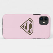 Supergirl roze en bruin Logo Case-Mate iPhone Case (Achterkant (horizontaal))