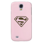 Supergirl roze en bruin Logo Case-Mate Samsung Galaxy Hoesje (Achterkant)