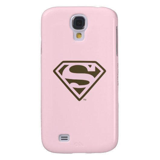 Supergirl roze en bruin Logo Case-Mate Samsung Galaxy Hoesje (Achterkant)