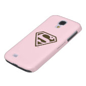 Supergirl roze en bruin Logo Case-Mate Samsung Galaxy Hoesje (Onderkant)