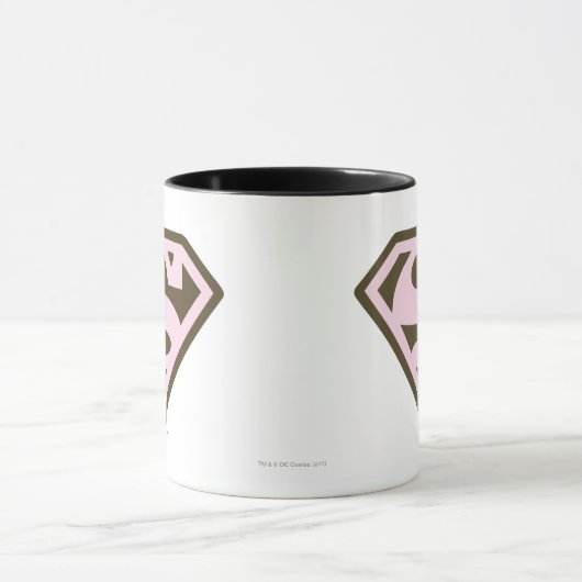 Supergirl roze en bruin Logo Mok (Midden)