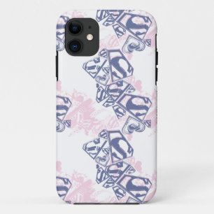 Supergirl roze en Paars patroon 2 Case-Mate iPhone Case