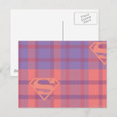 Supergirl roze en Paars patroon Briefkaart (Voorkant / Achterkant)
