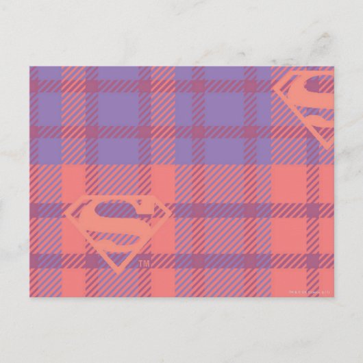 Supergirl roze en Paars patroon Briefkaart (Voorkant)