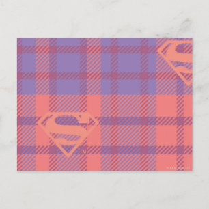 Supergirl roze en Paars patroon Briefkaart