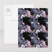 Supergirl roze en Paars patroon Briefkaart (Voorkant / Achterkant)