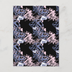 Supergirl roze en Paars patroon Briefkaart