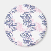 Supergirl roze en Paars patroon Magneet (Voorkant)