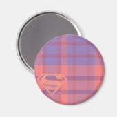 Supergirl roze en Paars patroon Magneet (Voorkant / Achterkant)
