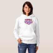 Supergirl Roze en Paarse Grunge Logo Hoodie (Voorkant volledig)