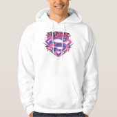 Supergirl Roze en Paarse Grunge Logo Hoodie (Voorkant)