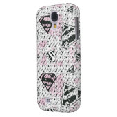 Supergirl Roze en White Logo Pattern Case-Mate Samsung Galaxy Hoesje (Achterkant Links)