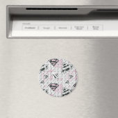 Supergirl Roze en White Logo Pattern Magneet (Insitu (Vaatwasser))