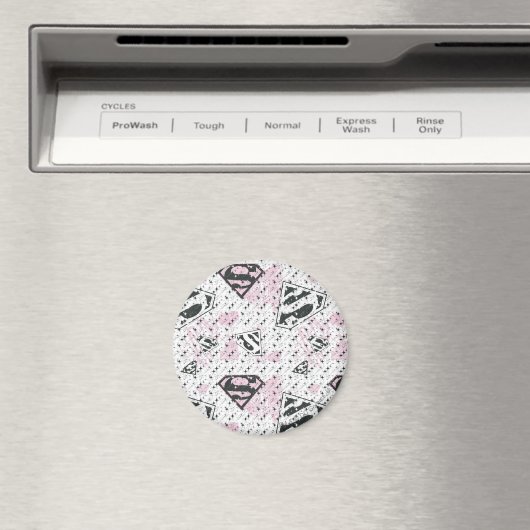 Supergirl Roze en White Logo Pattern Magneet (Insitu (Vaatwasser))