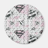 Supergirl Roze en White Logo Pattern Magneet (Voorkant)