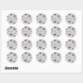 Supergirl Roze en White Logo Pattern Ronde Sticker (Vel)