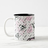 Supergirl Roze en White Logo Pattern Tweekleurige Koffiemok (Links)