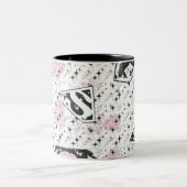 Supergirl Roze en White Logo Pattern Tweekleurige Koffiemok (Center)