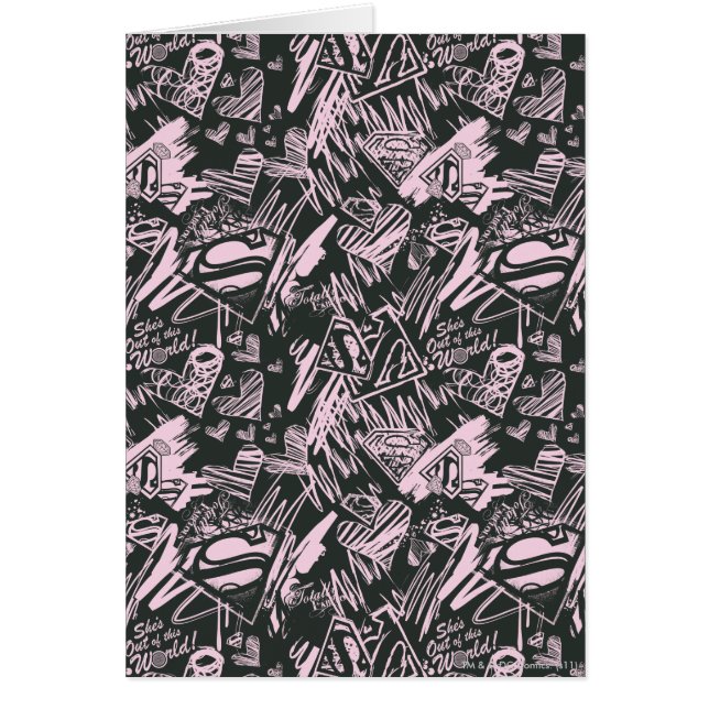 Supergirl roze en zwarte kribbels (Voorkant)