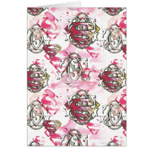 Supergirl roze inktpatroon