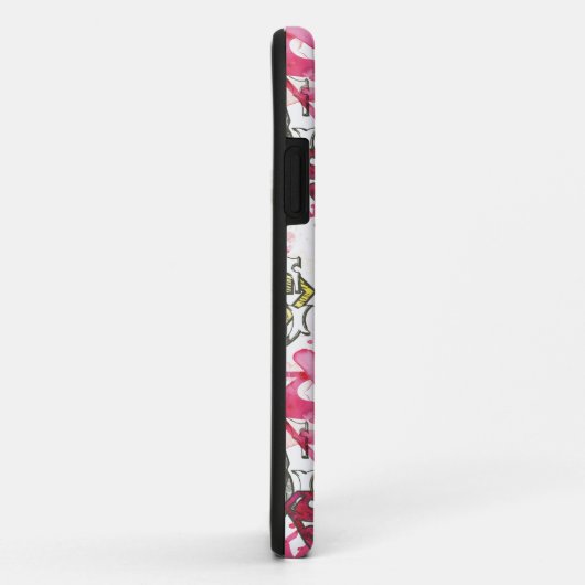 Supergirl roze inktpatroon Case-Mate iPhone case (Achterkant/rechts)