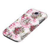 Supergirl roze inktpatroon Case-Mate samsung galaxy hoesje (Onderkant)