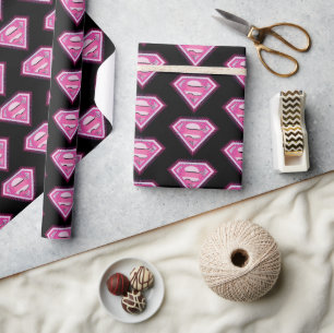 Supergirl Roze Logo Cadeaupapier