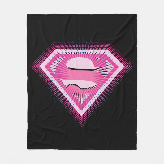 Supergirl Roze Logo Fleece Deken (Voorkant)