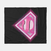 Supergirl Roze Logo Fleece Deken (Voorkant (Horizontaal))