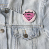 Supergirl roze Logo met vlammen Ronde Button 5,7 Cm (In situ)