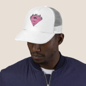 Supergirl roze Logo met vlammen Trucker Pet (In situ)