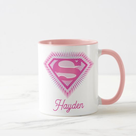 Supergirl Roze Logo Mok (Rechts)