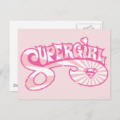 Supergirl roze Logo Star Burst Briefkaart (Voorkant / Achterkant)