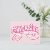 Supergirl roze Logo Star Burst Briefkaart (Staand voorkant)