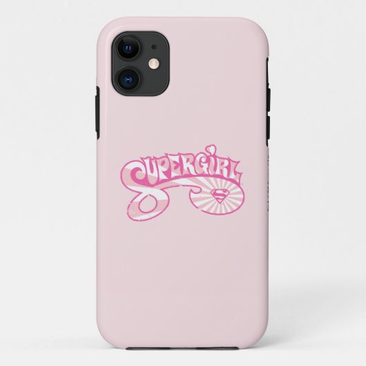 Supergirl roze Logo Star Burst Case-Mate iPhone Case (Achterkant)