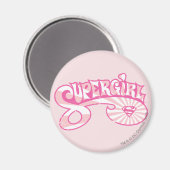 Supergirl roze Logo Star Burst Magneet (Voorkant / Achterkant)