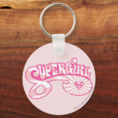Supergirl roze Logo Star Burst Sleutelhanger (Voorkant)