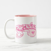 Supergirl roze Logo Star Burst Tweekleurige Koffiemok (Links)