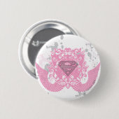 Supergirl roze ontwerp ronde button 5,7 cm (Voorkant /achterkant)