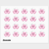 Supergirl roze ontwerp ronde sticker (Vel)