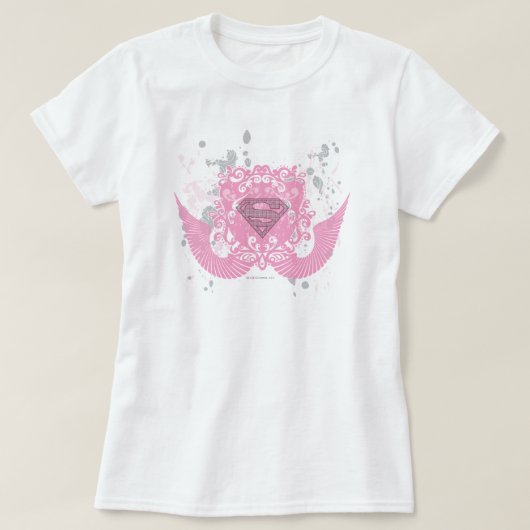 Supergirl roze ontwerp t-shirt (Design voorkant)