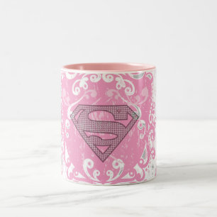 Supergirl roze ontwerp tweekleurige koffiemok