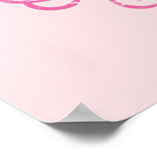 Supergirl roze strepjes poster (Hoek)