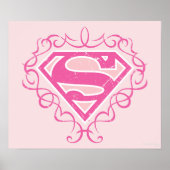Supergirl roze strepjes poster (Voorkant)