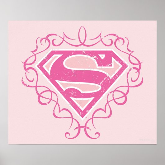 Supergirl roze strepjes poster (Voorkant)
