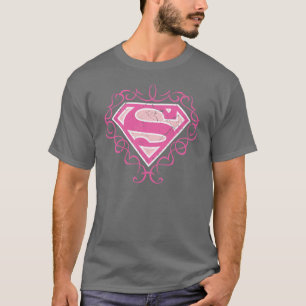 Supergirl roze strepjes t-shirt
