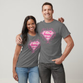 Supergirl roze strepjes t-shirt (Unisex)