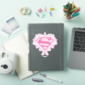 Supergirl roze stripes sticker (iPad Cover)