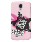 Supergirl roze verfster Case-Mate samsung galaxy hoesje (Achterkant)
